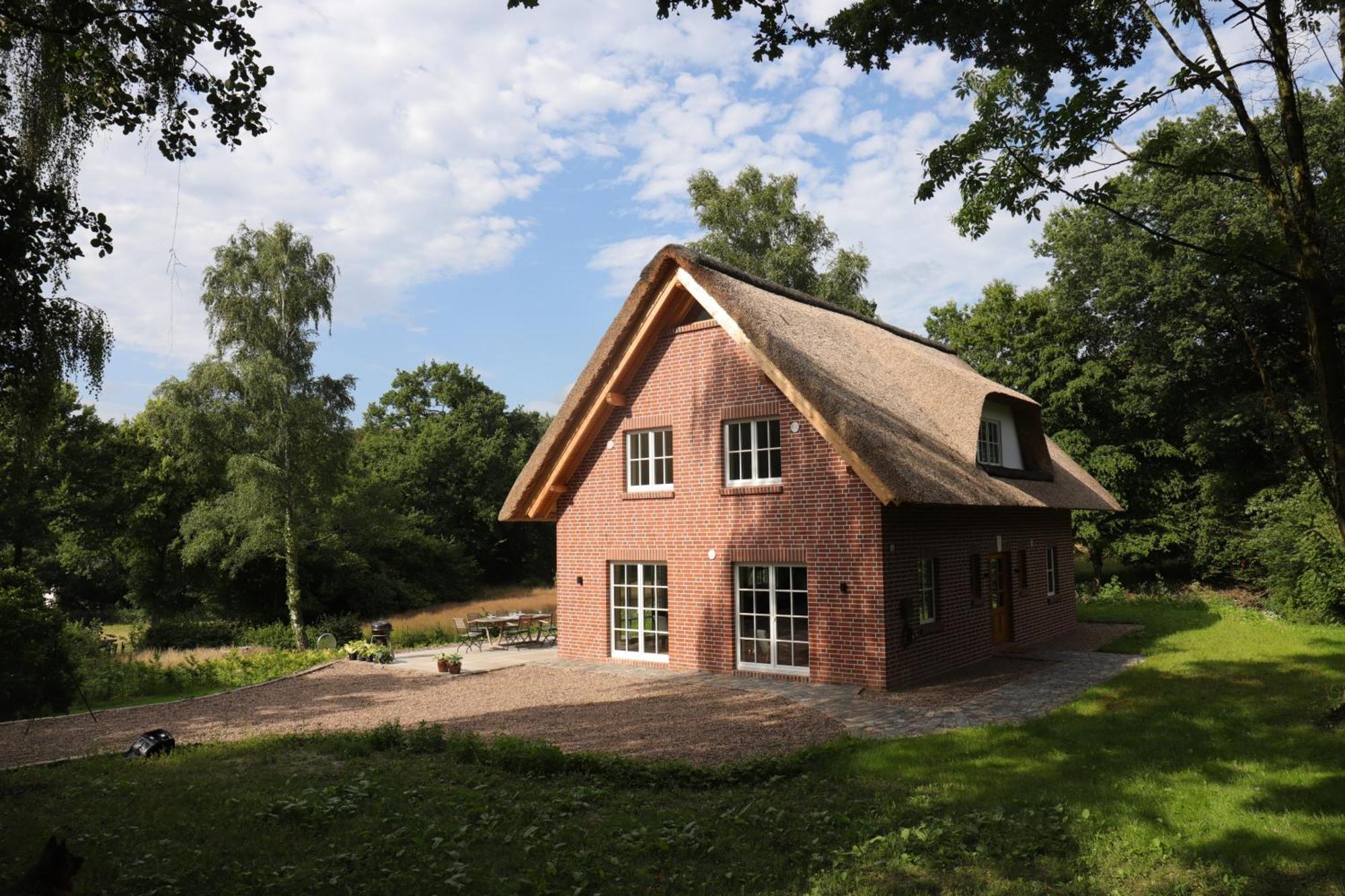 Reetdachhaus In Der Bremer Schweiz Экстерьер фото